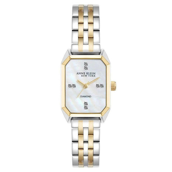 Reloj de mujer de ocho tonos de dos tonos Anne Klein - Nuevo