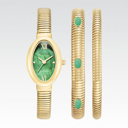 Juego de pulseras y relojes para mujer Anne Klein - Nuevo