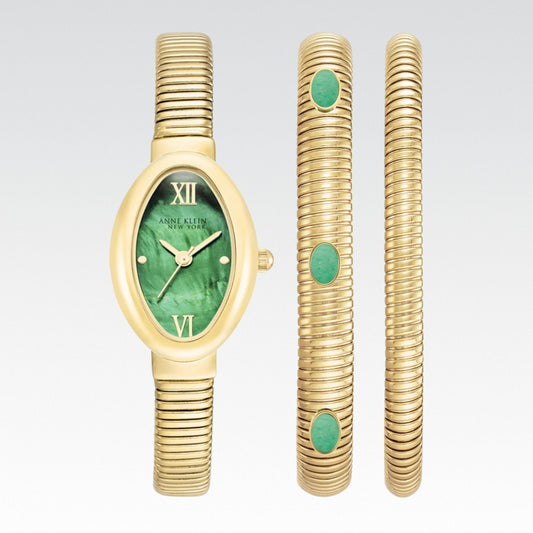 Juego de pulseras y relojes para mujer Anne Klein - Nuevo