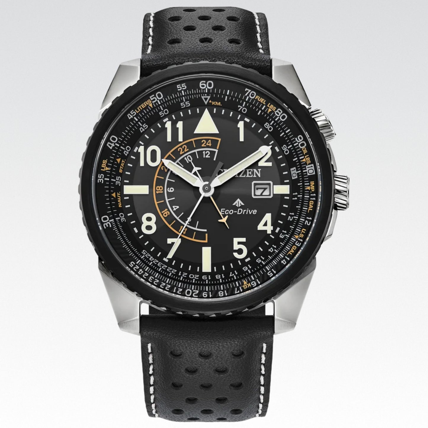 Reloj de cuarzo de acero inoxidable Citizen Eco Drive Promaster Air para hombre - Nuevo