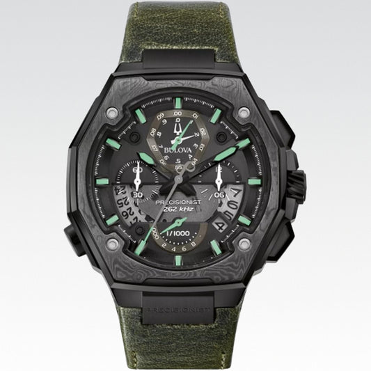 Bulova Reloj de cuarzo con esfera negra y correa SSB para hombre, Negro, Correa - Nuevo