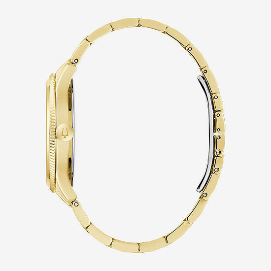 Bulova Mens Gold Tone Stainless Steel Bracelet Watch 97b227