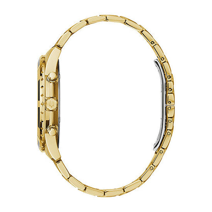 Bulova Mens Gold Tone Stainless Steel Bracelet Watch 97d121