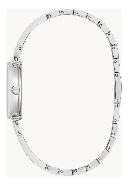 Reloj Bulova Marc Anthony 3 Diam 96p241 Para Dama Correa Plateado