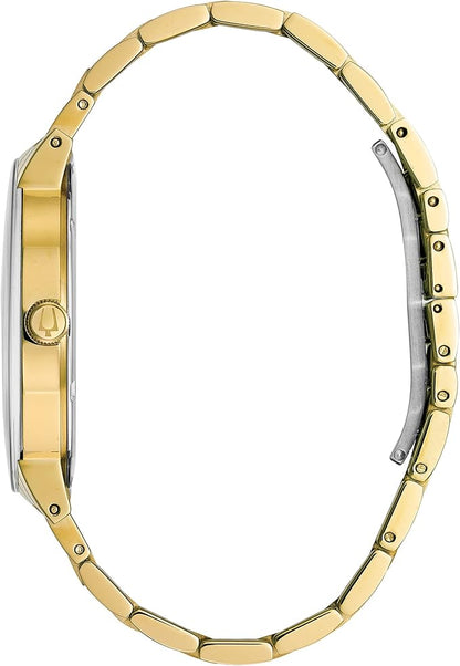 Bulova - Reloj moderno de cuarzo para hombre, acero inoxidable, diamante - Nuevo