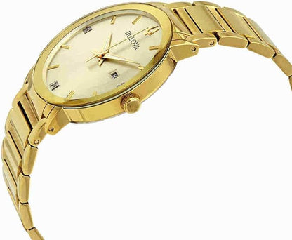 Bulova - Reloj moderno de cuarzo para hombre, acero inoxidable, diamante - Nuevo