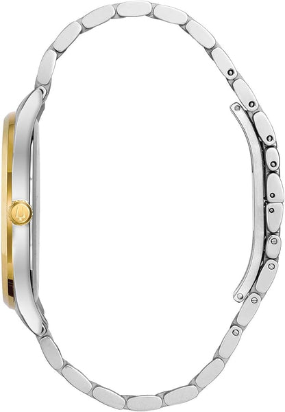 Bulova Men's Classic Stainless Steel Watch with Diamonds and Day Date - Vitrina