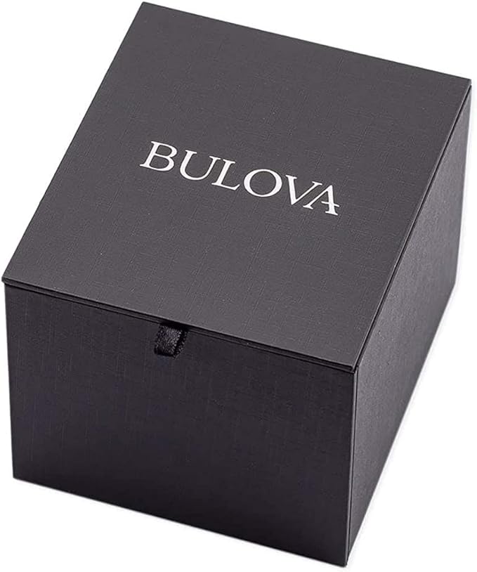 Bulova Reloj de cuarzo con esfera negra y correa SSB para hombre, Negro, Correa - Nuevo